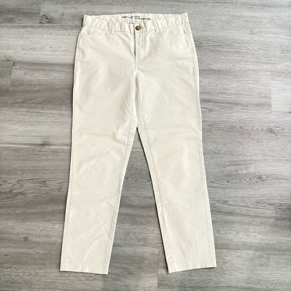 GAP Slim City Slim Khaki Chinos in Cream Size 2R